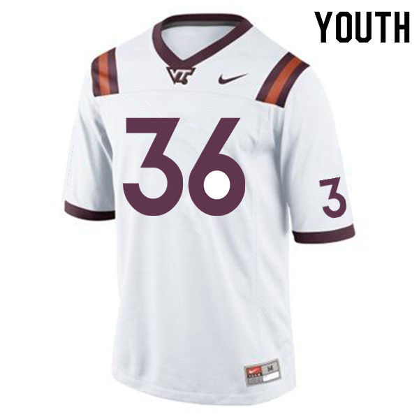 Youth #36 Bradley Parcell Virginia Tech Hokies College Football Jerseys Sale-Maroon